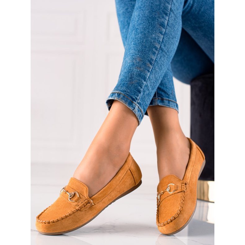 TRENDI Udobne natikače s ukrasom smeđa 1