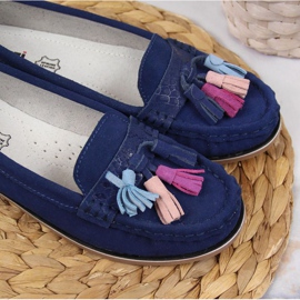 Evento Mokasine s resama Jezzi W JEZ328A tamnoplave mornarsko plava 2