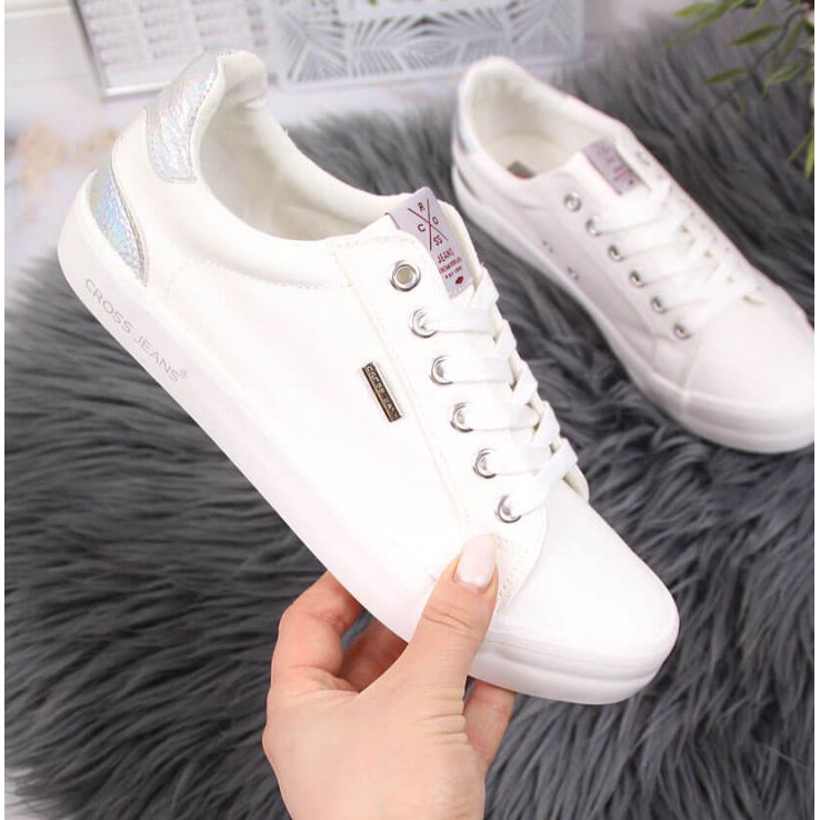 Textile Cross Jeans W JJ2R4038C bijele tenisice bijela srebro 1