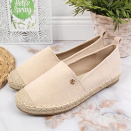 Espadrile slip na eVento W EVE345B bež 2