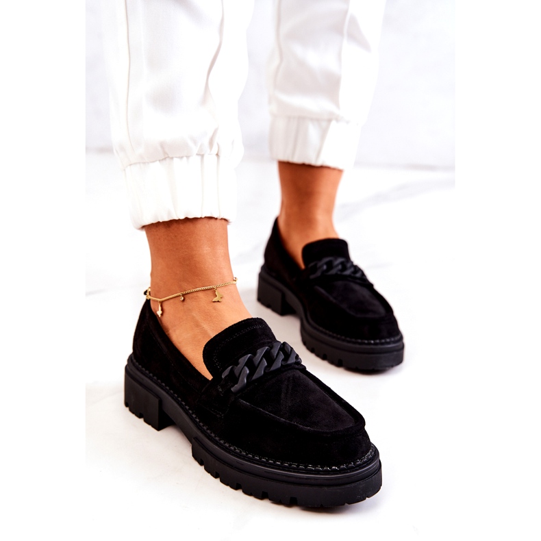 PL5 Suede Loafers La.Fi Black Sapphira crna 3