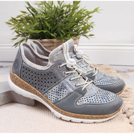 Rieker W N4255-12 ažurne sportske cipele plave plava 2