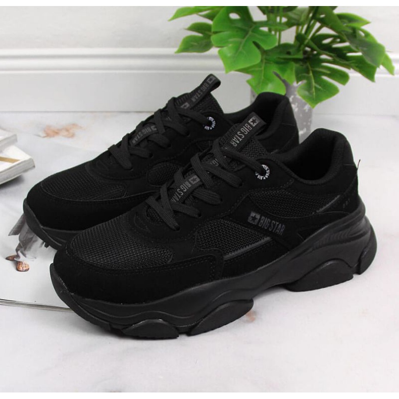 Crne sportske tenisice Big Star W JJ274578 crno 2