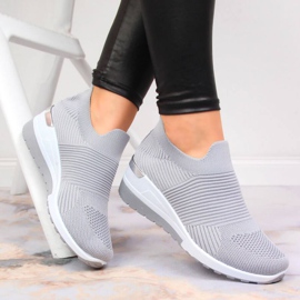 Tenisice slip čarape na McKeylor W JAN95A sive siva 2