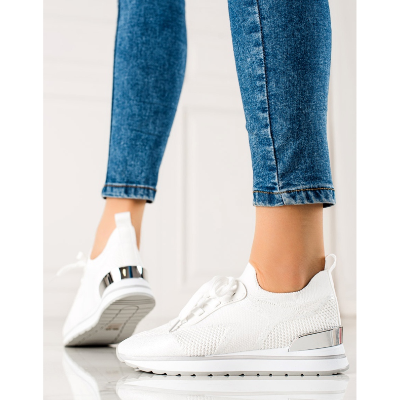 TRENDI Bijele sportske cipele sa sjajem bijela 1