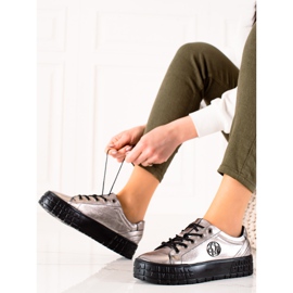 Filippo Kožne tenisice na platformi bež 1