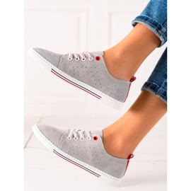 Filippo Klasične kožne tenisice siva 1