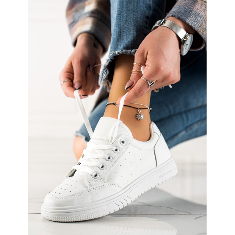 G2G/Good To Great Bijele sportske cipele s eko kožom bijela 1