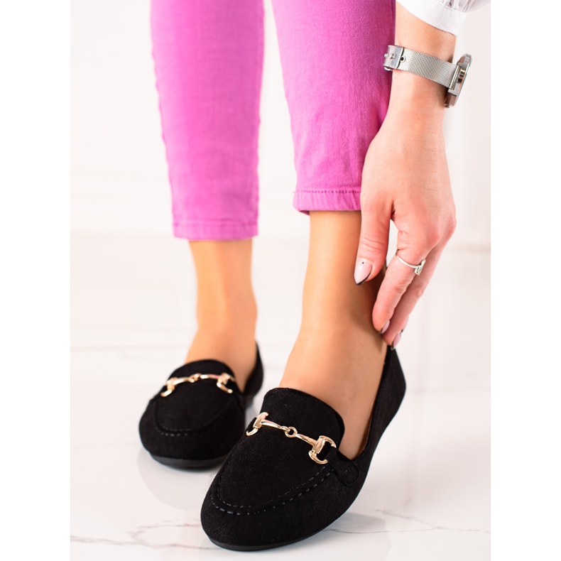 Crne elegantne VINCEZA mokasinke crno 2