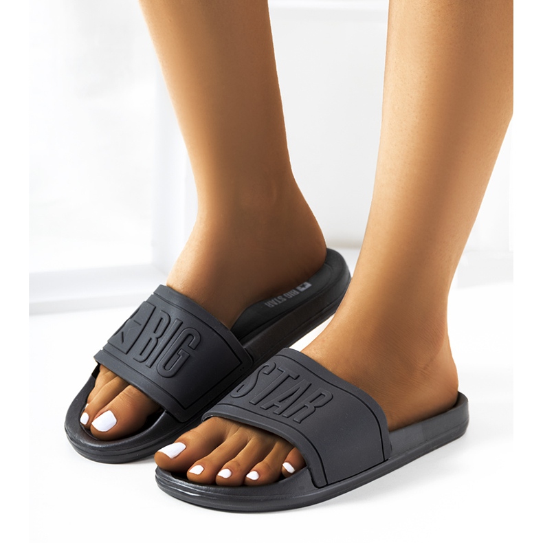 Crne ženske papuče Big Star DD274A271 crno 1