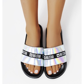 Srebrne papuče Big Star GG274A005 srebro 1