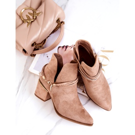 PS1 Inessa tamnobež kaubojske čizme od antilopa s prugama 5