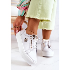 FILIPCZYK Kožne sportske cipele na bijeloj platformi Bellisia bijela 2