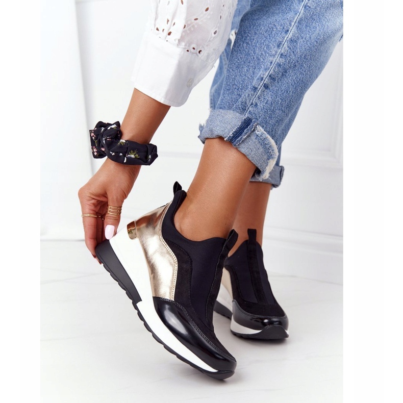 Evento tenisice na klin 21PB35-4000 crna zlatni 1