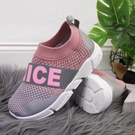 McKeylor Jr JAN94A čarape sportske cipele ružičasta siva 2