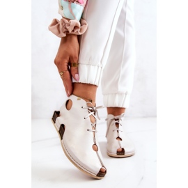 Maciejka 03426-25 Svijetle kožne čizme svijetlo bež 1