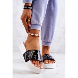 Ženske gumene papuče Big Star JJ274A276 bijele i crne bijela crno 1