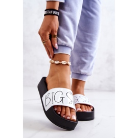 Ženske gumene papuče Big Star JJ274A275 crno-bijele bijela 1