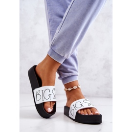 Ženske gumene papuče Big Star JJ274A275 crno-bijele bijela 2