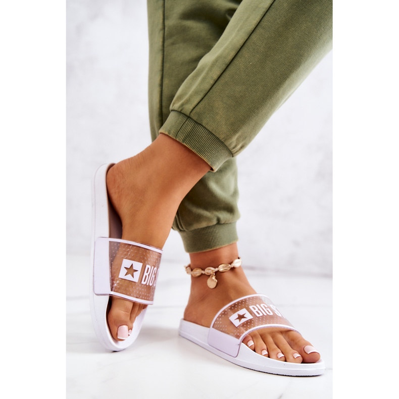 Ženske papuče Big Star JJ274642 Bijele bijela 2