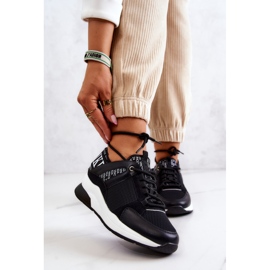 Vinceza Sportske cipele Tenisice na klin crne Lorey crna 1