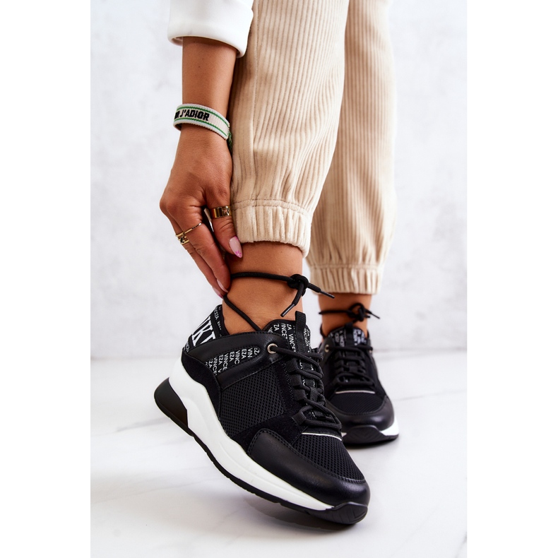 Vinceza Sportske cipele Tenisice na klin crne Lorey crna 1