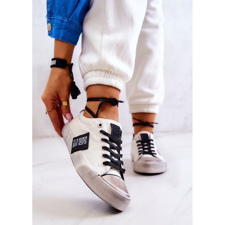 Ženske tenisice Big Star JJ274350 Bijelo-crne tenisice bijela crna 1