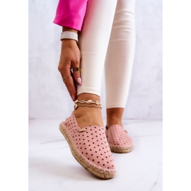Ženske espadrile na točkice Big Star JJ274869 Pink ružičasta 1