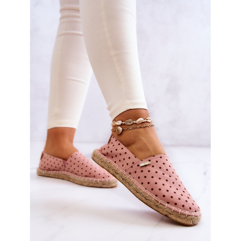 Ženske espadrile na točkice Big Star JJ274869 Pink ružičasta 2