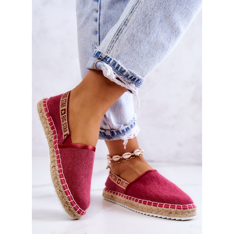 Slip-on espadrile Big Star JJ274880 Tamno ružičaste ružičasta 2