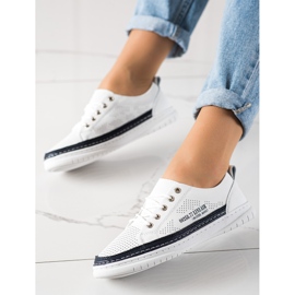 Evento Bijele kožne tenisice bijela 2