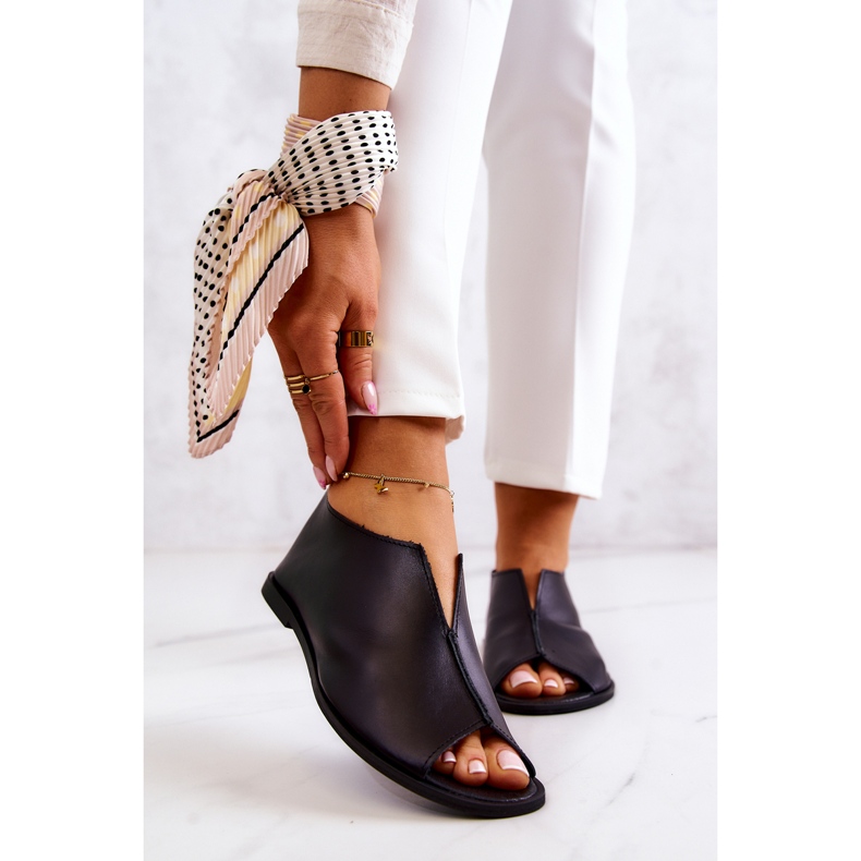 Kožne cipele sa patentnim zatvaračem Nicole 2718/001 Crna crno 1