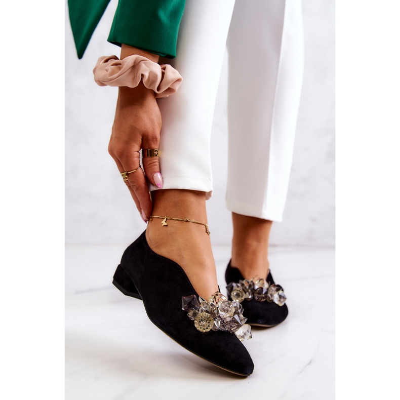 PA2 Elegantne antilop cipele s crnim McQueen ukrasom crna 1