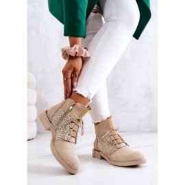 Lemar Ženske antilop gležnjače sa zmijskim uzorkom svijetlobež Sonroe 2