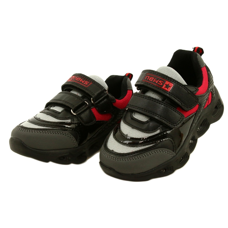 ADI Sports Shoes LED Glowing Velcro News 22DZ32-4836 Siva crna 2