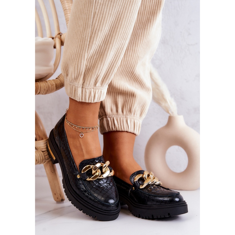 PA2 Ženske mokasinke Kožne mokasinke Crne Mollie crna 1