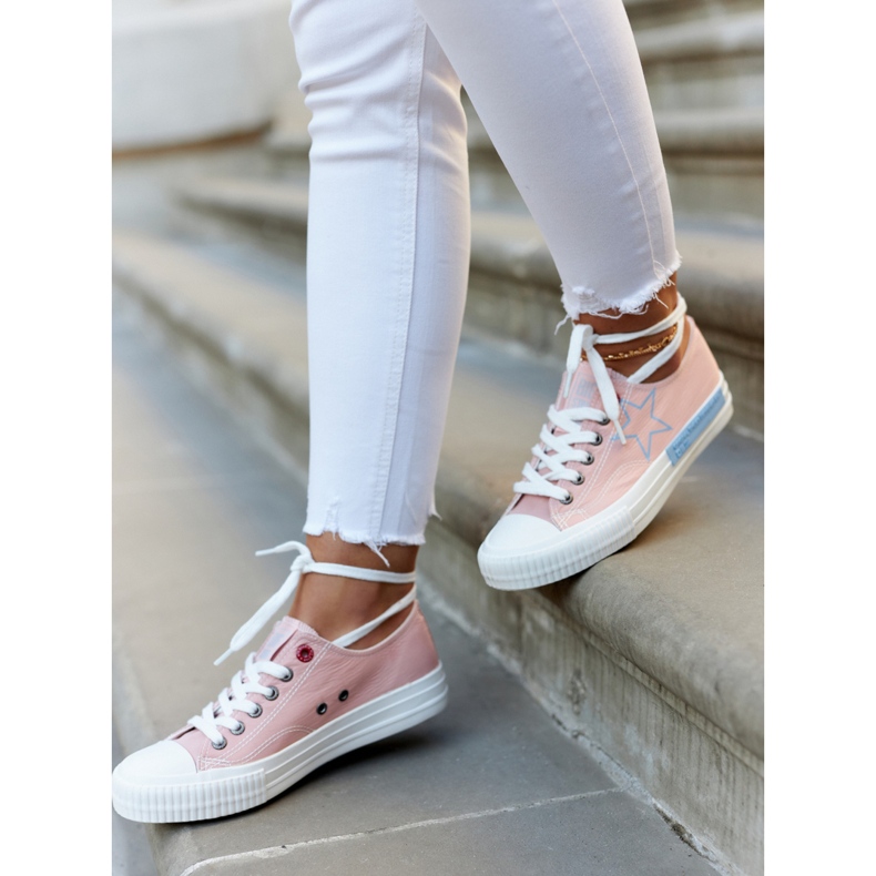 Ženske niske tenisice Big Star JJ274385 Pink ružičasta 2