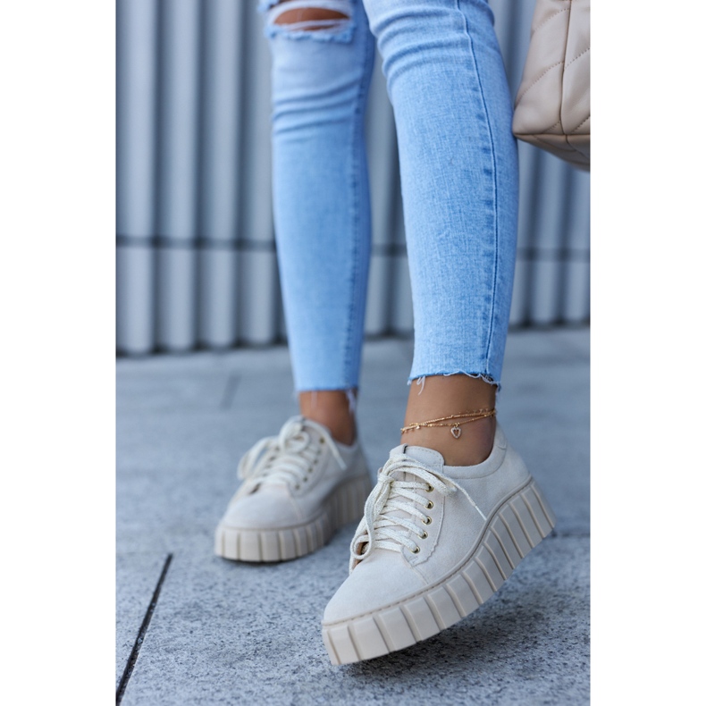 Suede Shoes Lewski Shoes 3163 Svijetlo bež 1