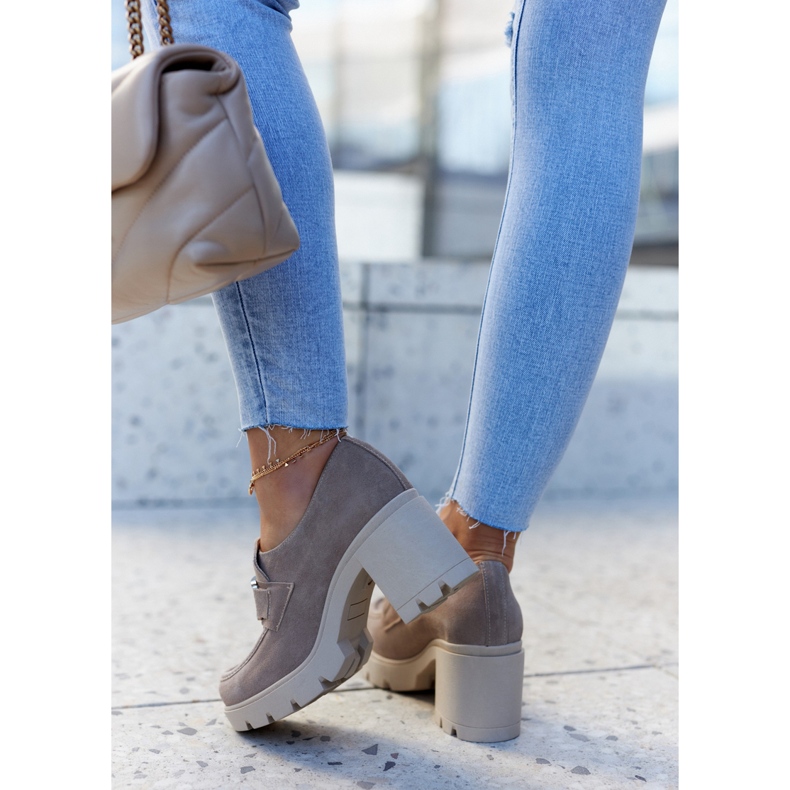 Lemar Elegantne cipele na stupu s bež Harmell ukrasom 2