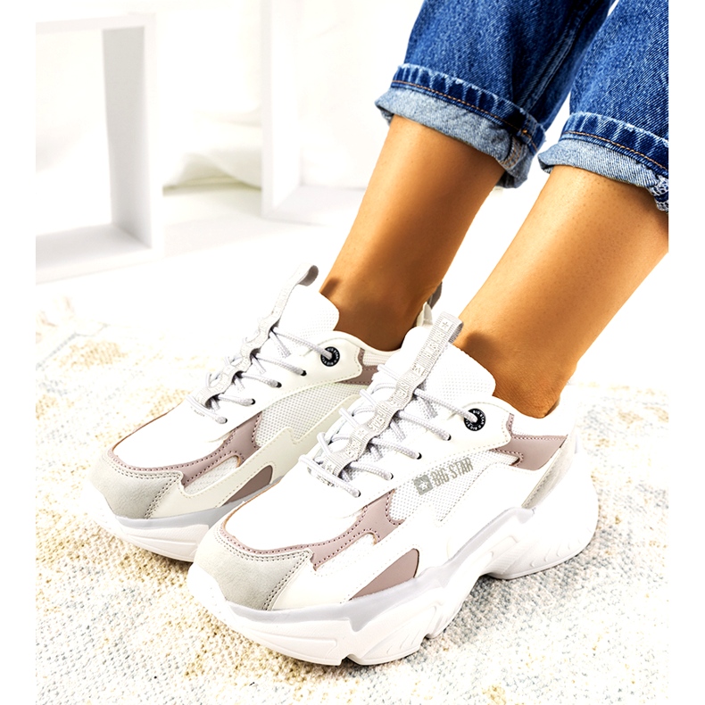 Ženske tenisice Big Star HH274255 bež bijela 1