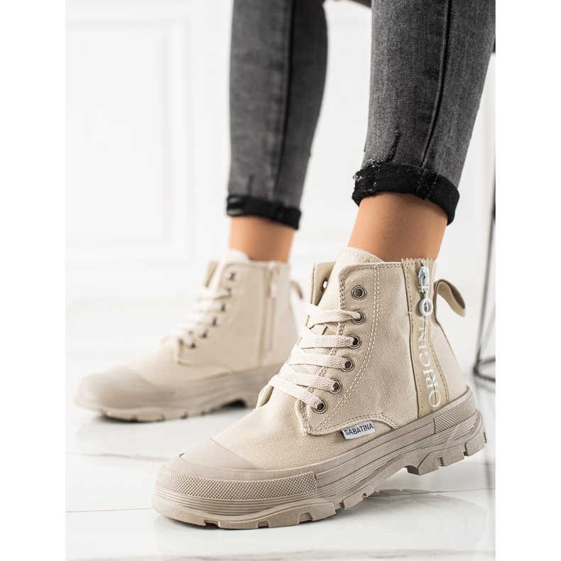 Sabatina Originalne visoke tenisice bež 2