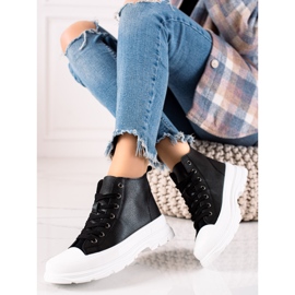 Forever Folie Modne visoke tenisice crna 1