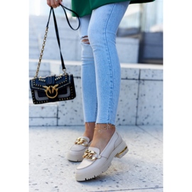 PA2 Ženske mokasinke Kožne mokasinke Bež Mollie 1