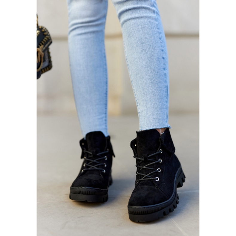 S.Barski Antilop čizme zavezane crne Dalles crno 1