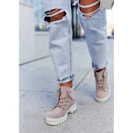 S.Barski Suede čizme Zavezane Svijetloljubičaste Dalles ljubičasta 2