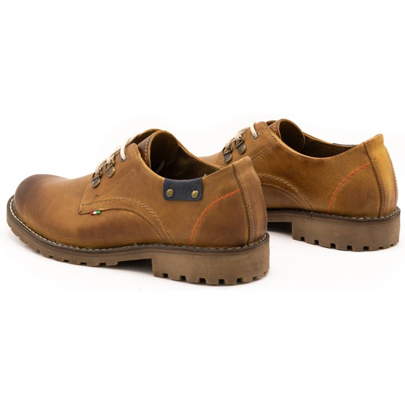 Olivier Muške cipele crvene kožne gležnjače 812MP smeđa narančasta 5