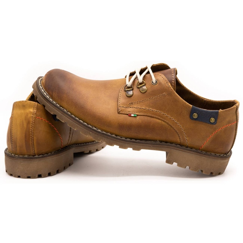 Olivier Muške cipele crvene kožne gležnjače 812MP smeđa naranča 4