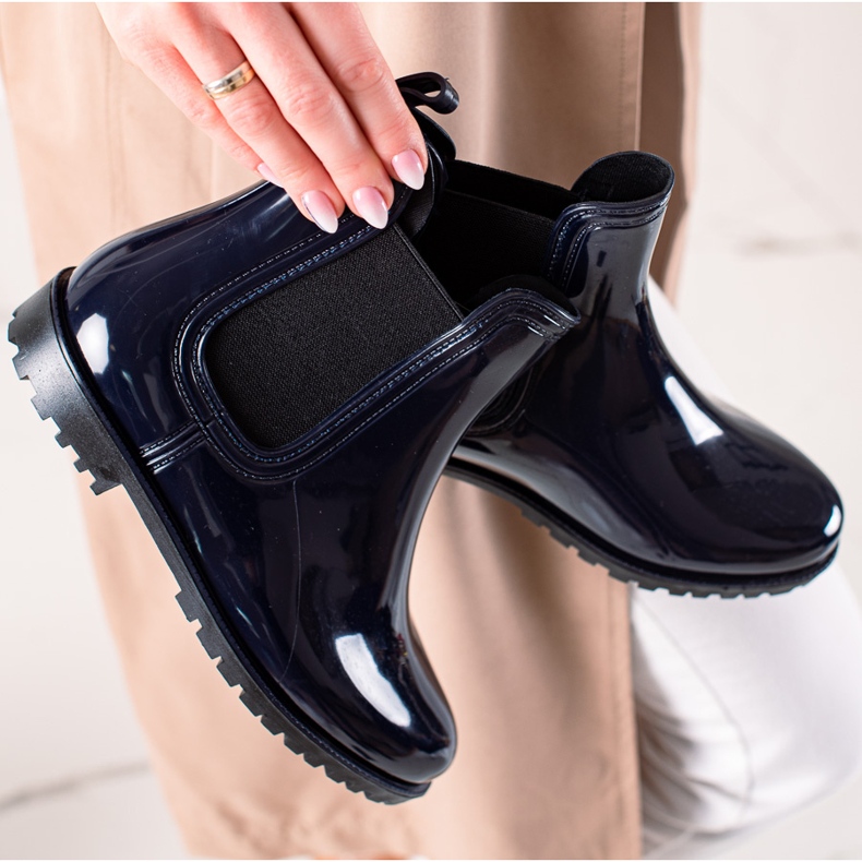 TRENDI Lakirane tamnoplave čizme za kišu mornarsko plava 1