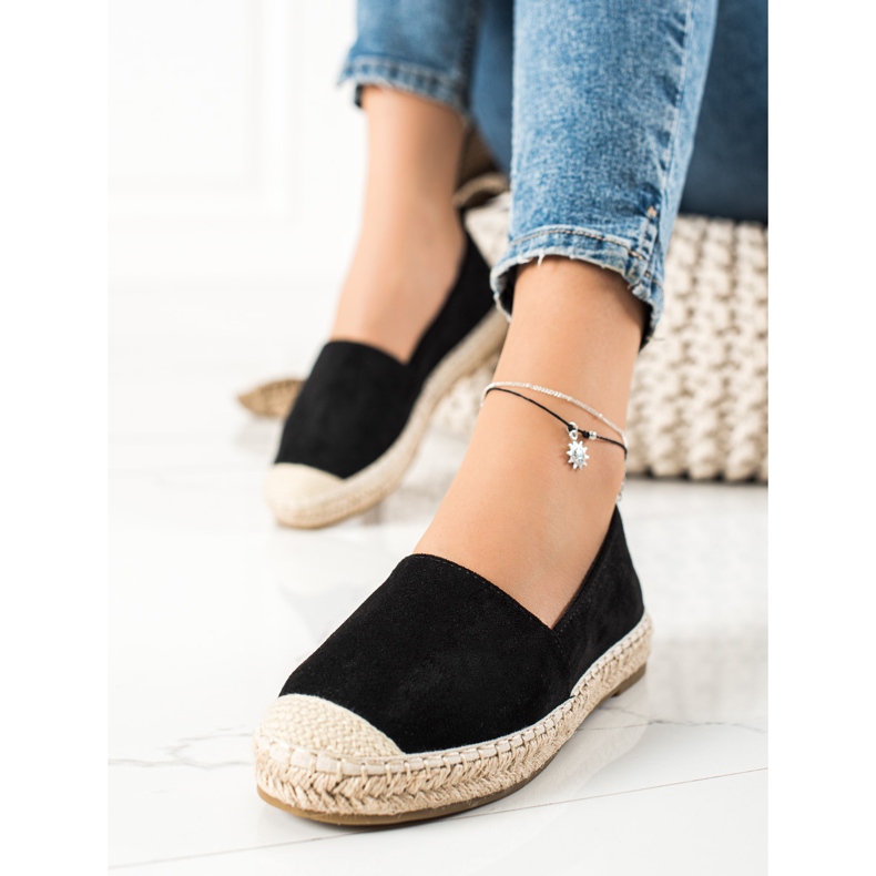 Bestelle Espadrile od crne antilopa crno 1