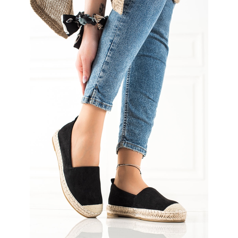 Bestelle Espadrile od crne antilopa crna 2